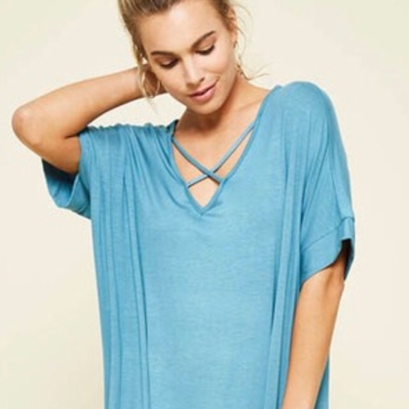 LAST SIZE SMALL x-cross neck maxi dress - Picture 3 of 3